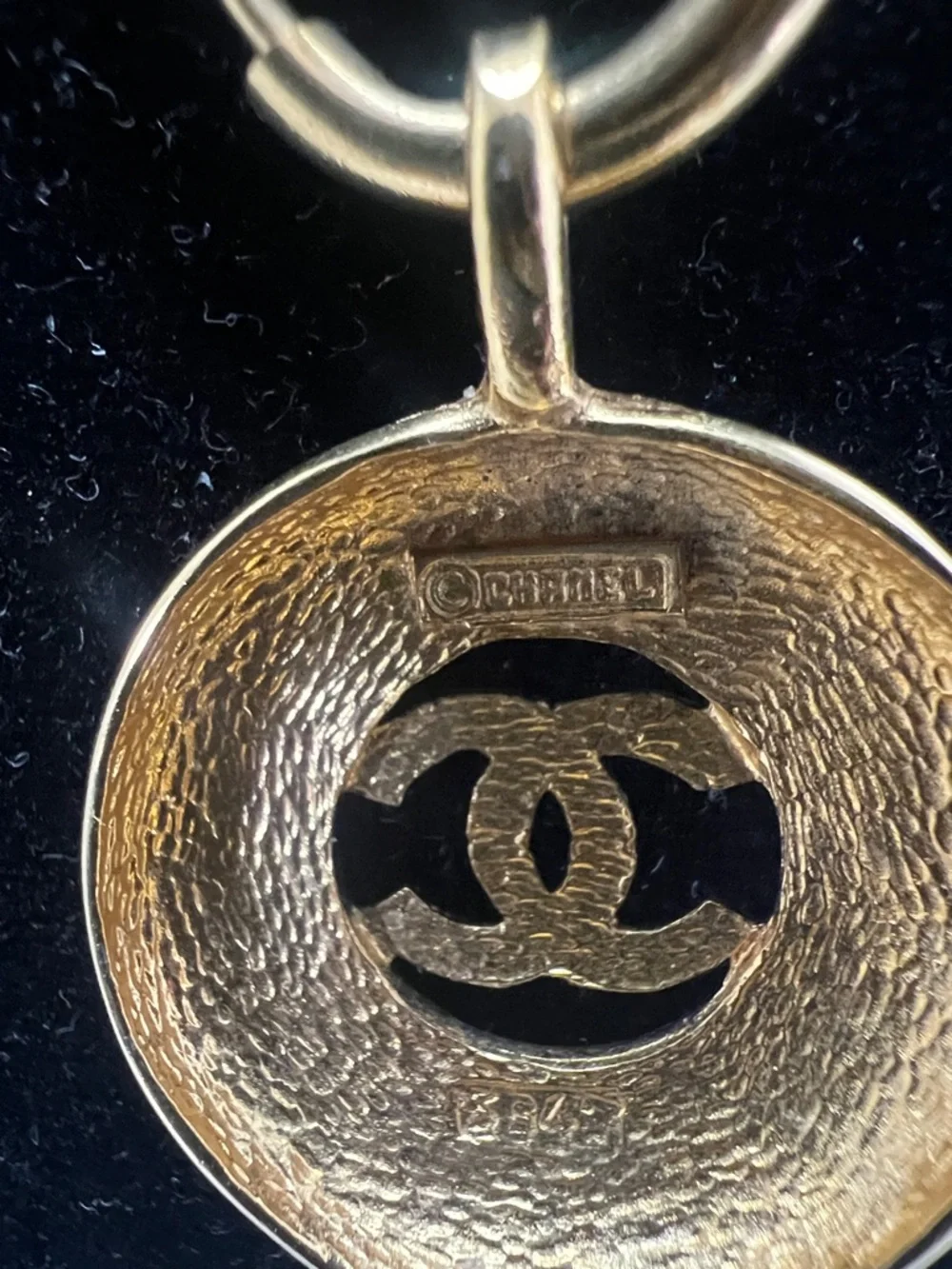 CHANEL 24kgp Chain Necklace with Round CC Medallion
